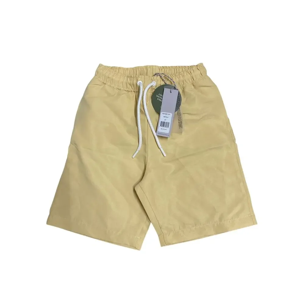 NEW NWT  4y Sunday Collective Boys yellow Swim trunks organic lined